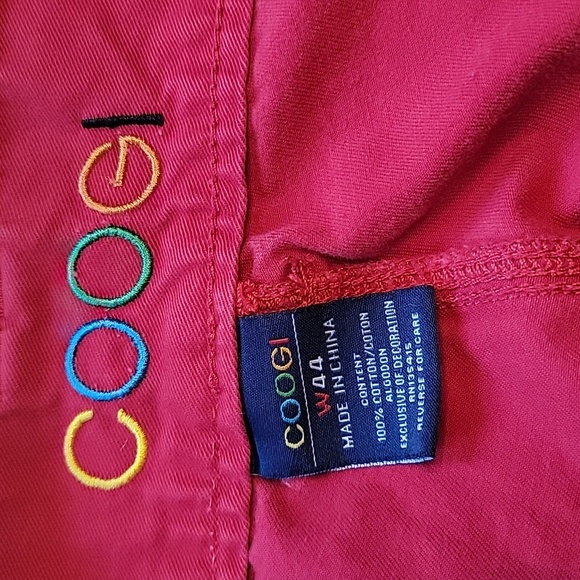 COOGI Y2K Jean Cargo Carpenter Skater Shorts Red Men's Size 44 - Picture 6 of 6